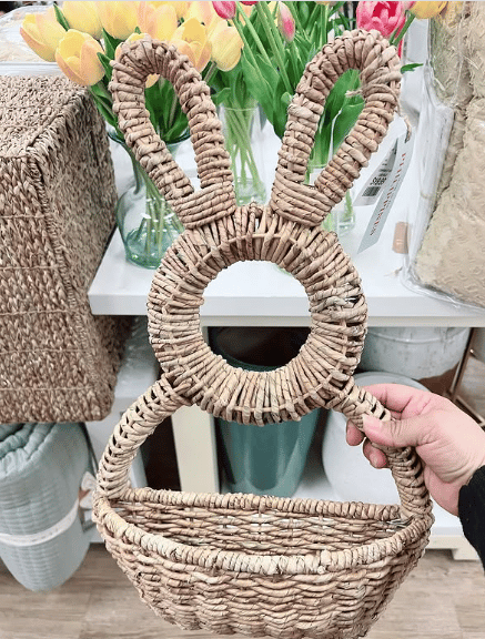 🔥Easter Hot Sale 50% OFF🌸Bunny Basket Hanging Wall Pocket Spring Decor🐰