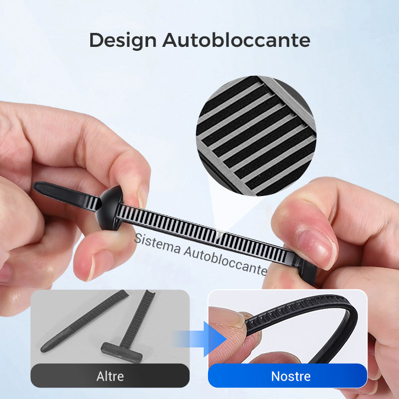 Fibbia universale per fascette in nylon (50% di sconto)