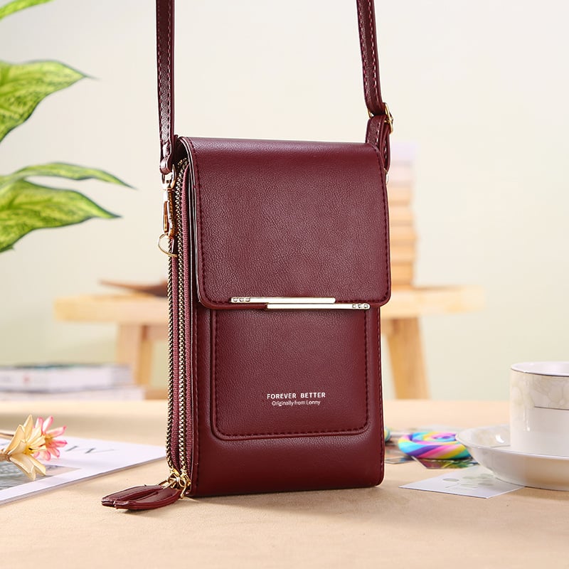 👜 📱 Portafogli‑borsa a tracolla per donna, elegante e semplice, con funzione touchscreen