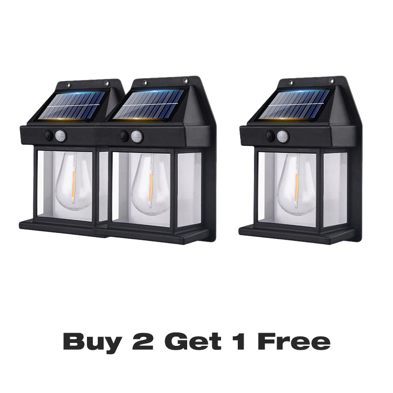 💡 SCONTO DEL 50% ORA! Lampada solare da parete con sensore di movimento, lanterna impermeabile IP65, 3 modalità di illuminazione, accensione e spegnimento automatici, luce calda e luminosa per giardino, patio, portico e vialetti