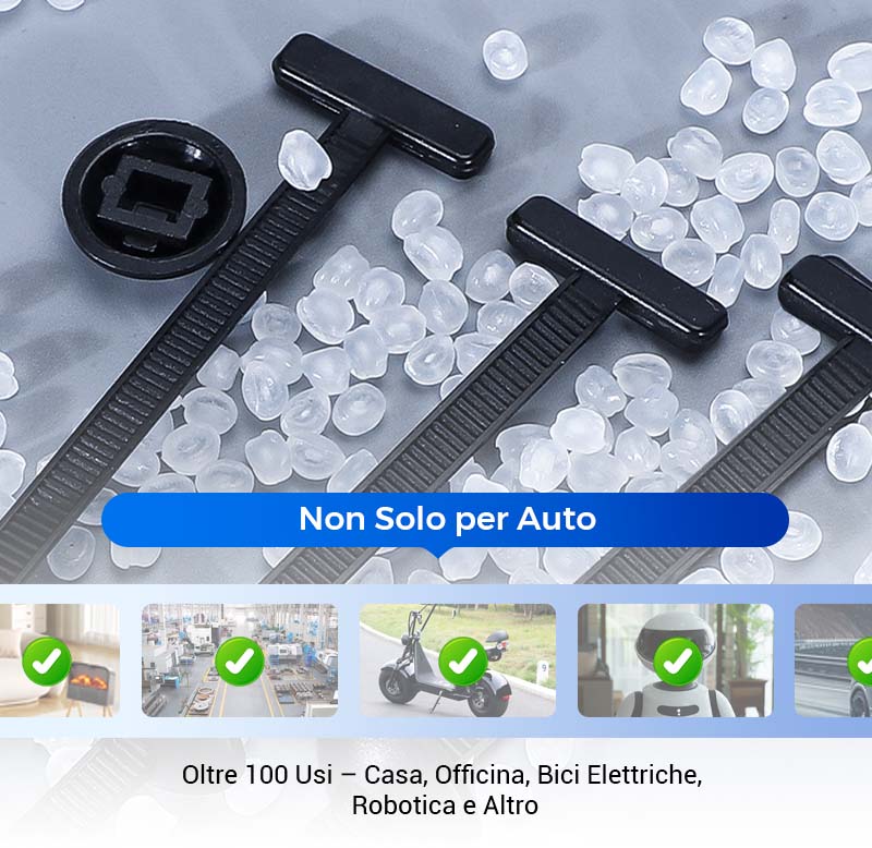 Fibbia universale per fascette in nylon (50% di sconto)