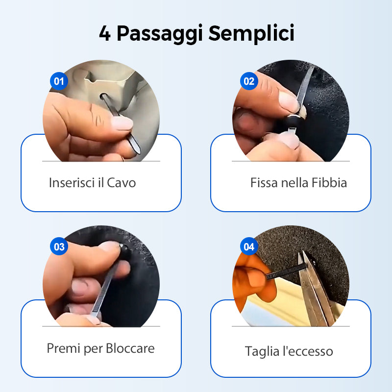 Fibbia universale per fascette in nylon (50% di sconto)