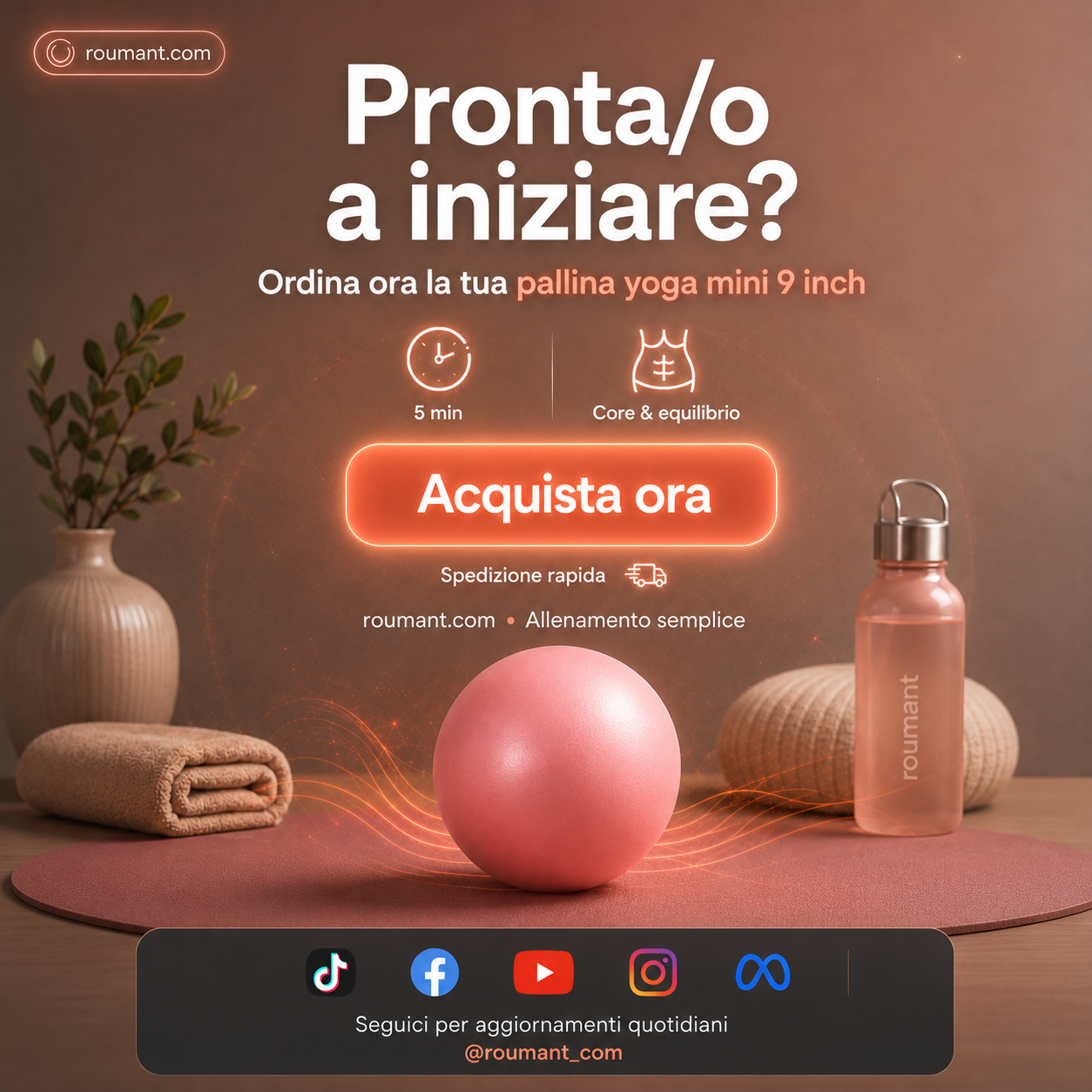 📢📢Sconto del 50%!!🧘♀️Palla da pilates anti-scoppio da 25 cm con pompa