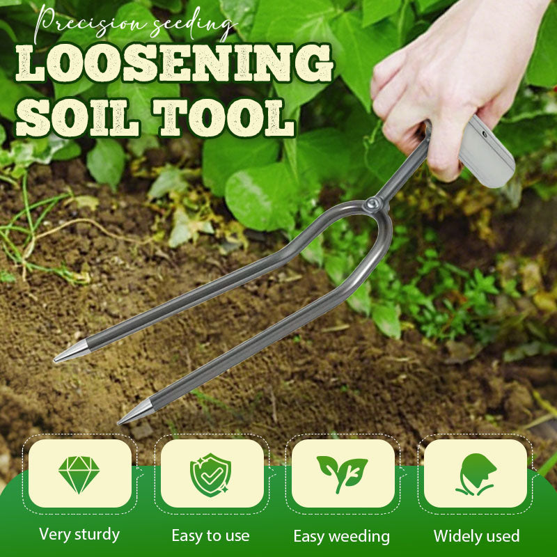 Compact 2-Tooth Garden Weed Puller Tool
