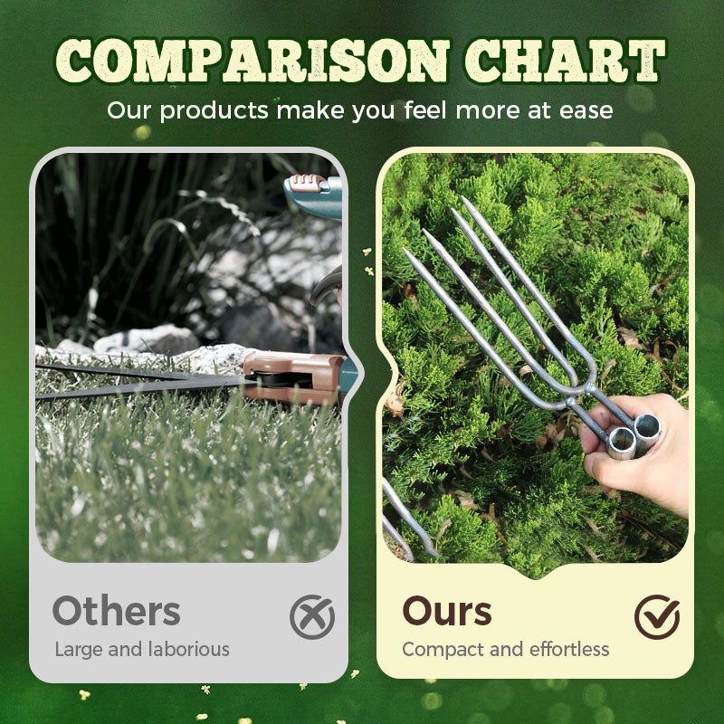 Compact 2-Tooth Garden Weed Puller Tool