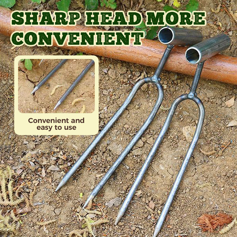 Compact 2-Tooth Garden Weed Puller Tool