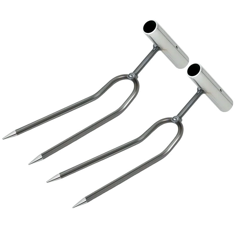 Compact 2-Tooth Garden Weed Puller Tool