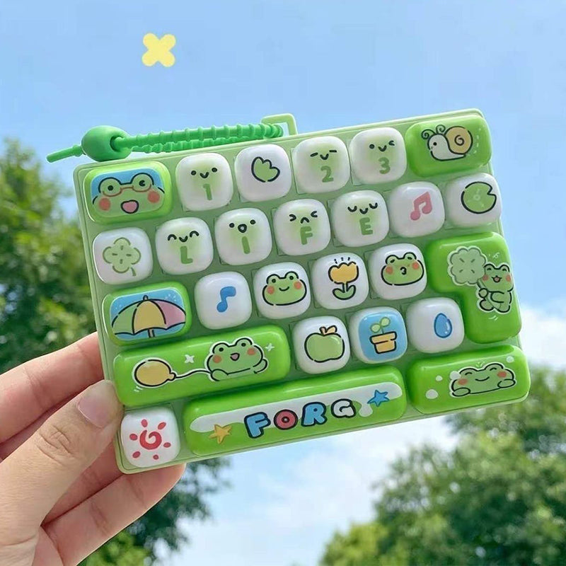 ⌨️ Portachiavi Antistress a Forma di Tasto di Tastiera – Cute Fidget Toy da Premere e Rilassare ✨