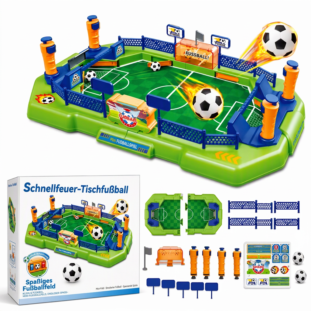 ⚽ Mini Calcetto da Tavolo per 2 Giocatori 🏆 | Flipper a Molla e Campanello Gol 🔔 | Segnapunti Integrato in ABS 🎯 | Gioco Interattivo per Bambini e Famiglia 👨👩👧👦