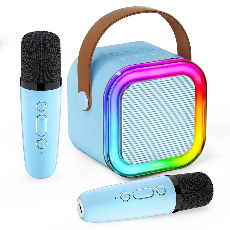 Mini Macchina per Karaoke per Bambini con Microfoni Wireless