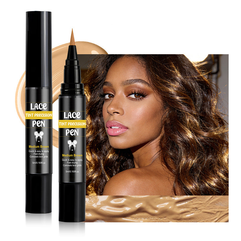🥳SVENDITA HOT 2026🥳💞OLTRE 50.000 PEZZI VENDUTI! 🖊️💇 SCONTO DEL 50%! Penna Professionale Precision Lace Tint: nasconde nodi e griglie del pizzo, asciuga velocemente. Tinta naturale che si fonde al cuoio capelluto, per parrucche con finitura perfetta! 🛡️✅