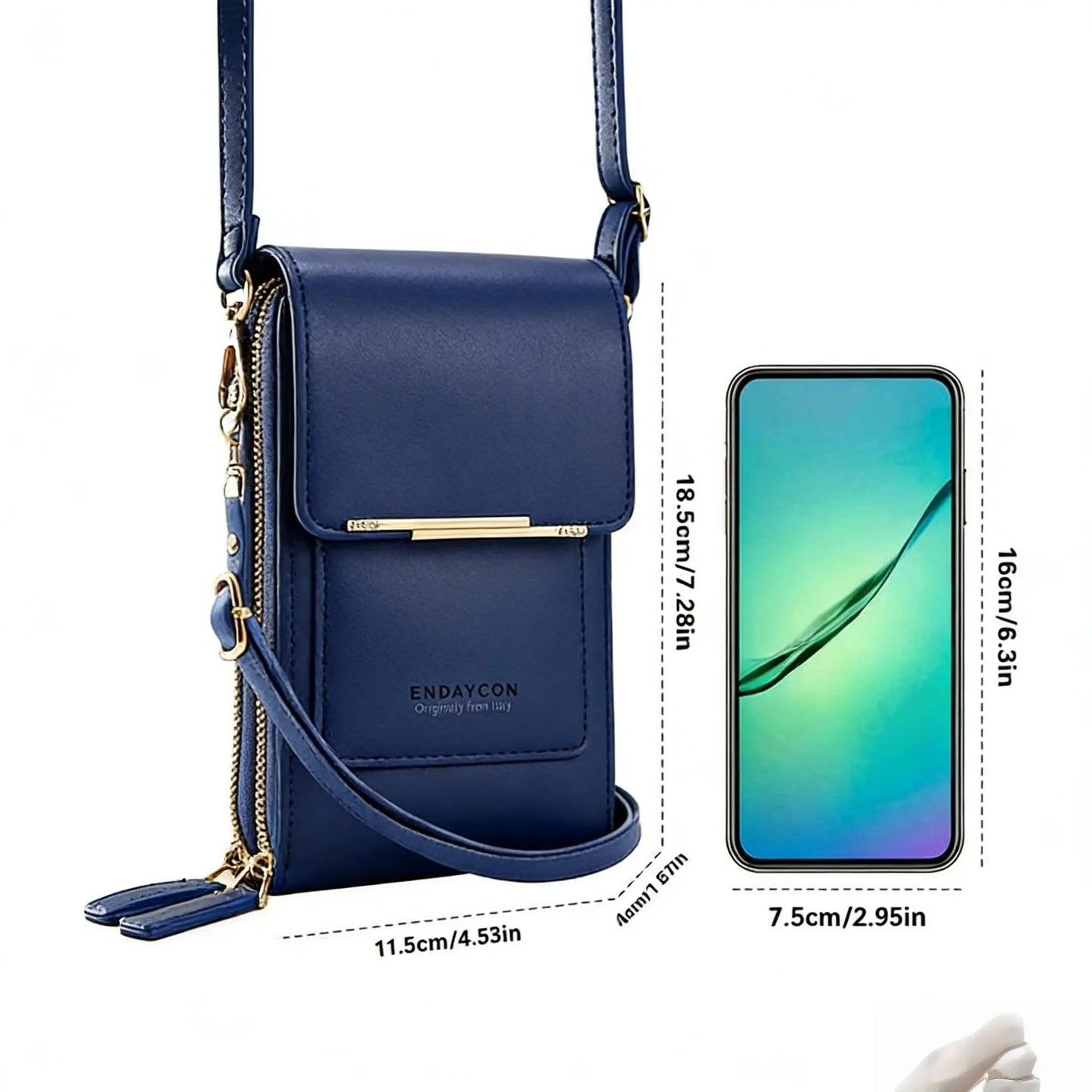 👜 📱 Portafogli‑borsa a tracolla per donna, elegante e semplice, con funzione touchscreen