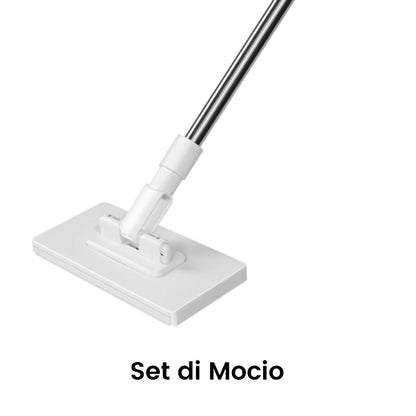 🧹 Scopa Monouso per la Polvere con 4 Panni Riutilizzabili 🏠 – Pulizia Rapida & Profonda, Cattura Polvere & Peli, Ideale per Pavimenti & Angoli 🐾