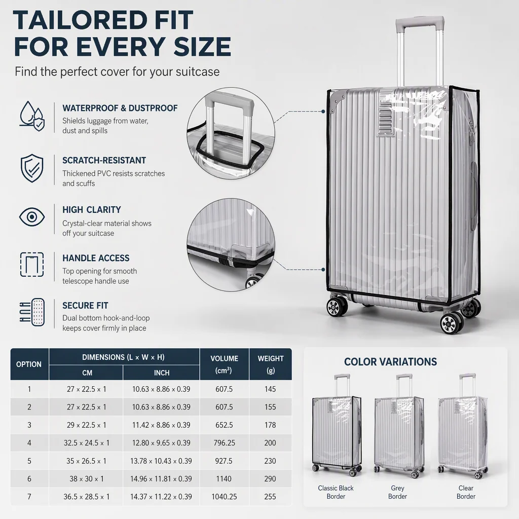 ✈️ACQUISTA 2, RICEVI 1 GRATIS + 50% DI SCONTO!🧳Fodera per valigia impermeabile e antigraffio