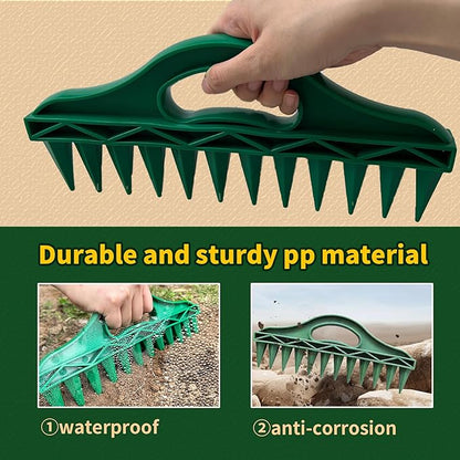 🌱 Sconto del 50% – Spaziatore e piantatore per semi da giardino, strumento di semina preciso a 12 fori