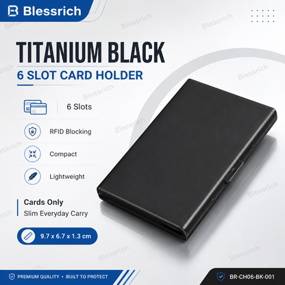 Porta carte metallico blocco RFID