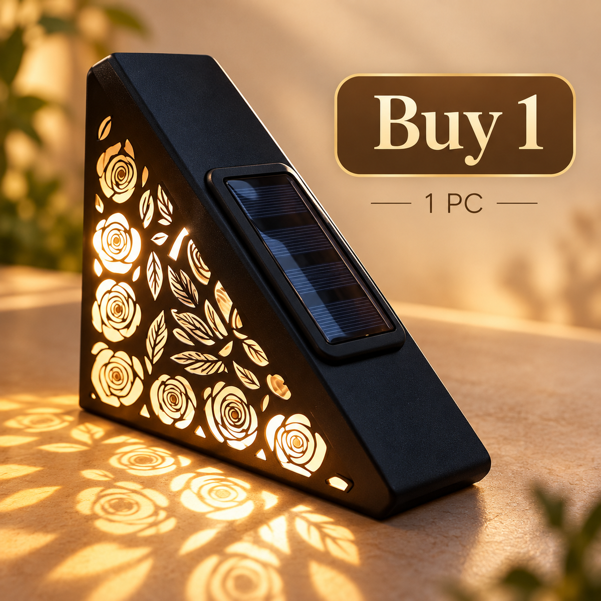 🌙 SCONTO 50% SUBITO! Faretti Solari per Gradini con Sensore di Movimento – Luci per Scale Esterne con Luce Calda Floreale, Illuminazione Notturna Automatica, Senza Cablaggi per Giardini, Terrazzi e Vialetti