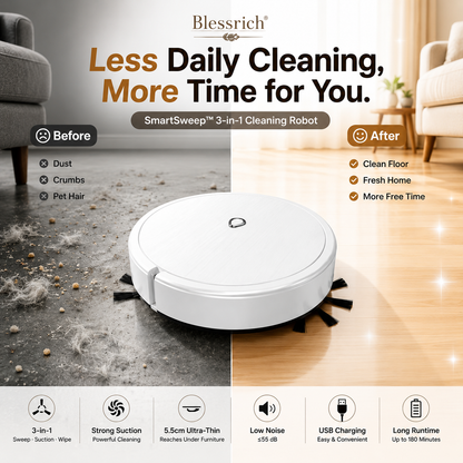 SmartSweep™ 3‑in‑1 Robot Cleaner