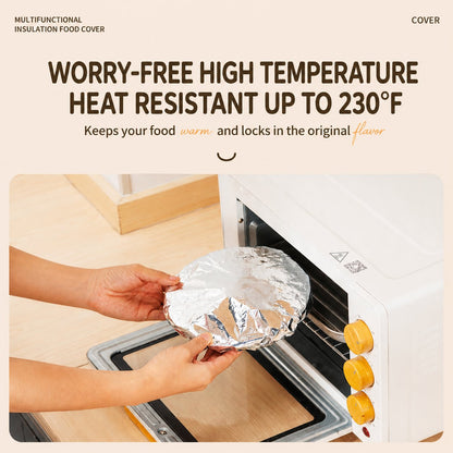 🍽️ Copertura termica in alluminio riutilizzabile — trattiene il calore, lavabile e conserva la freschezza. Essenziale per la cucina! 💞 Oltre 50.000 venduti!