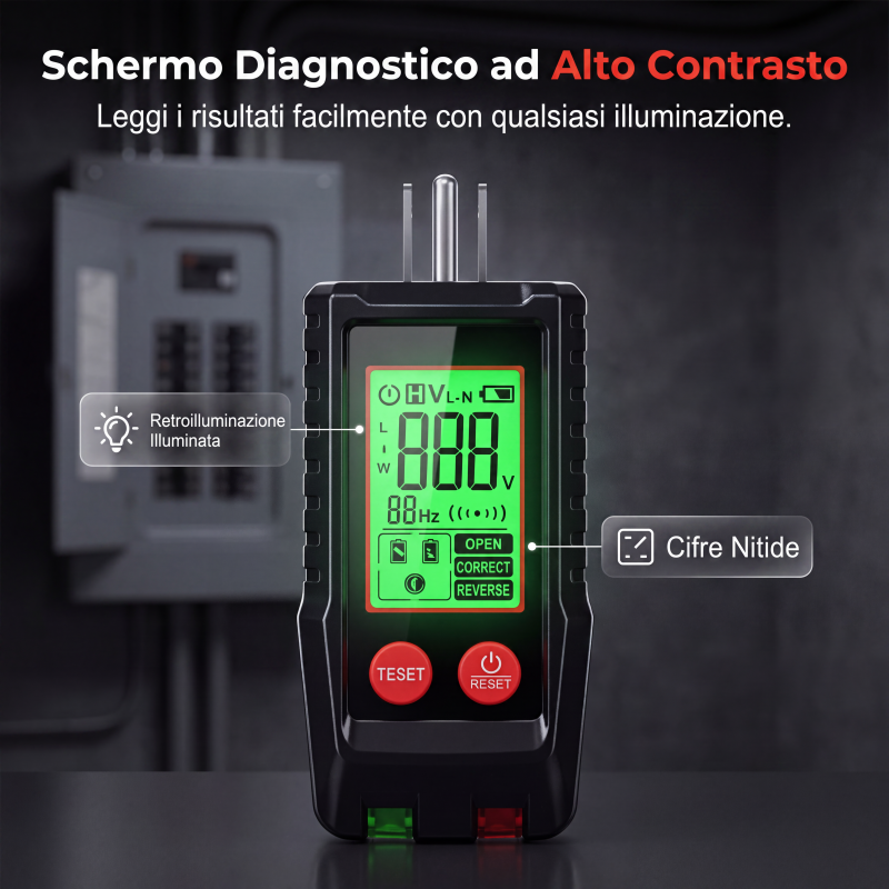 🔌 50% DI SCONTO! ⚡ Cercacircuiti Digitale & Tester per Prese – Trova fusibili e testa le prese in secondi – Sicuro e preciso per il fai-da-te 🛠️