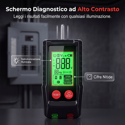 🔌 50% DI SCONTO! ⚡ Cercacircuiti Digitale & Tester per Prese – Trova fusibili e testa le prese in secondi – Sicuro e preciso per il fai-da-te 🛠️