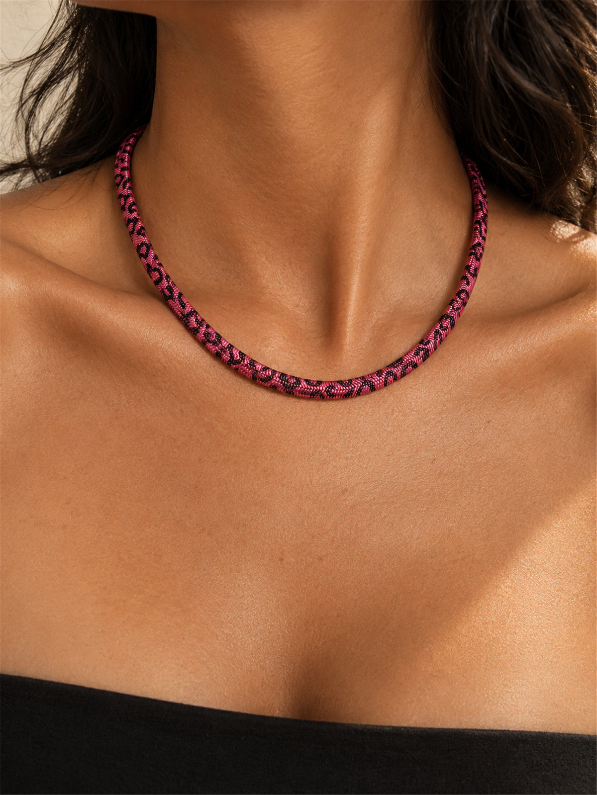 🎄 Offerta speciale di Natale 🔥 Più di 50K vendite! 🐍✨ Collana a catena con motivo geometrico a serpente vintage, audace e vistosa per collarbone
