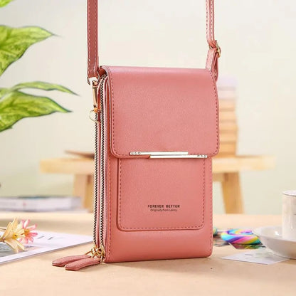 👜 📱 Portafogli‑borsa a tracolla per donna, elegante e semplice, con funzione touchscreen