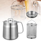 ⏳🔥 SCONTO 50% OFFERTA LIMITATA! ⏰ Contenitore 2 in 1 in acciaio inox 304 | Filtra e conserva l’olio senza sforzo ✨