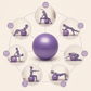 📢📢Sconto del 50%!!🧘‍♀️Palla da pilates anti-scoppio da 25 cm con pompa