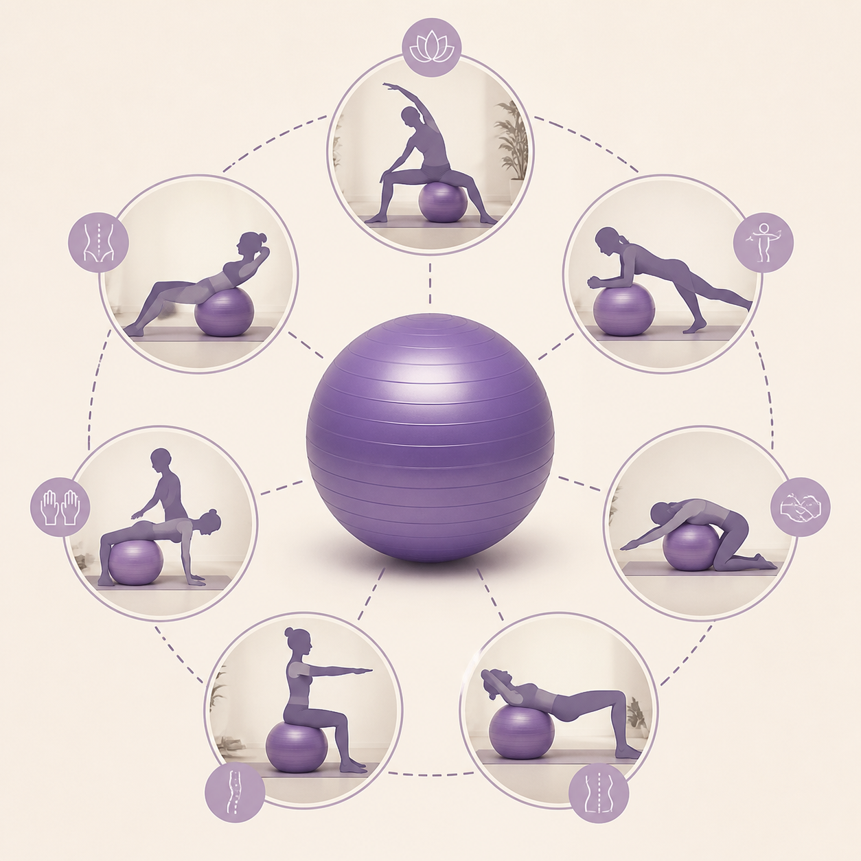 📢📢Sconto del 50%!!🧘‍♀️Palla da pilates anti-scoppio da 25 cm con pompa