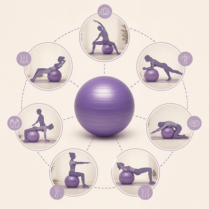 📢📢Sconto del 50%!!🧘‍♀️Palla da pilates anti-scoppio da 25 cm con pompa