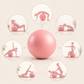 📢📢Sconto del 50%!!🧘‍♀️Palla da pilates anti-scoppio da 25 cm con pompa