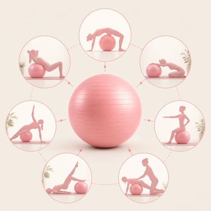 📢📢Sconto del 50%!!🧘‍♀️Palla da pilates anti-scoppio da 25 cm con pompa