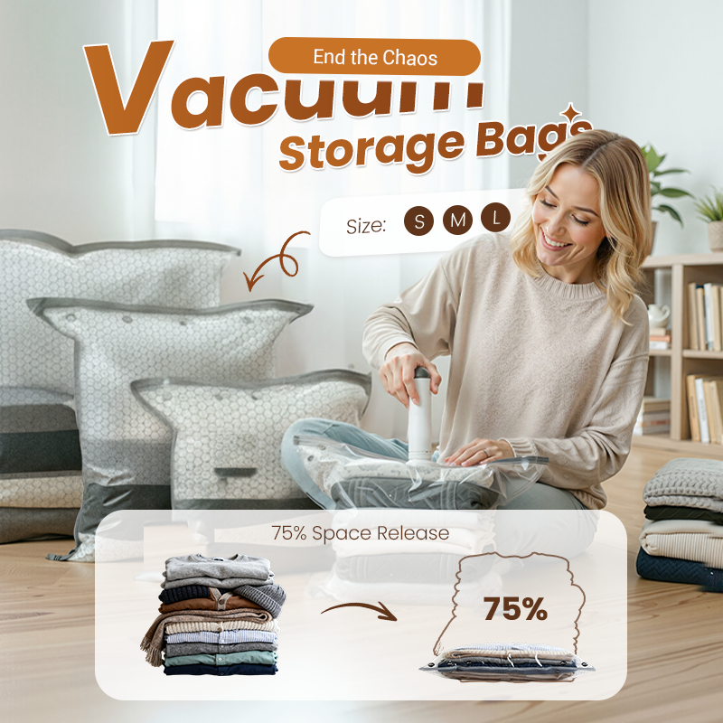 🎅 VENDITA CALDA 50% DI SCONTO🎁 Sacche sottovuoto da viaggio + kit pompa portatile