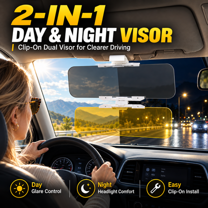 Visiera parasole universale per auto HD antiabbagliamento per giorno e notte