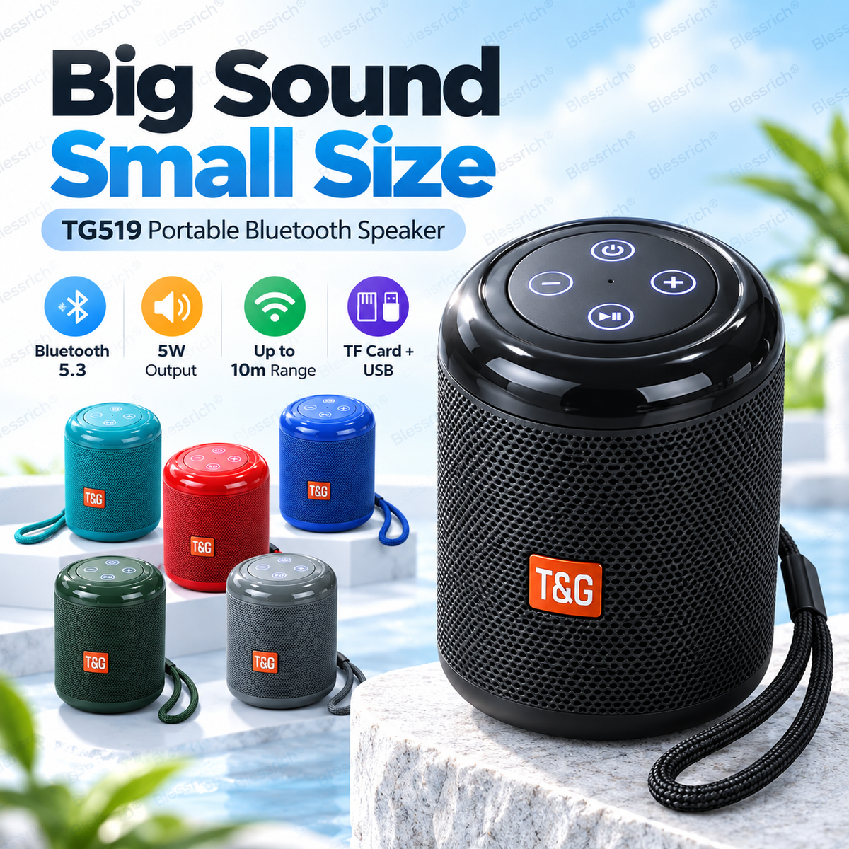 🥳2026 OFFERTA SPECIALE 🔥 SCONTO 50%! Altoparlante Bluetooth portatile – Bluetooth 5.3, suono chiaro da 5W, riproduzione scheda TF + USB, chiamate vivavoce. Compatto, leggero e facile da trasportare. Ottimo suono ovunque! 🎶🔊