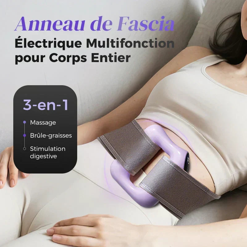 💪🌿 Anello massaggiatore portatile a 5 velocità – Cinghia regolabile, sollievo per i tessuti profondi, alleviamento del dolore muscolare portatile per casa, palestra e viaggi 🌟👑