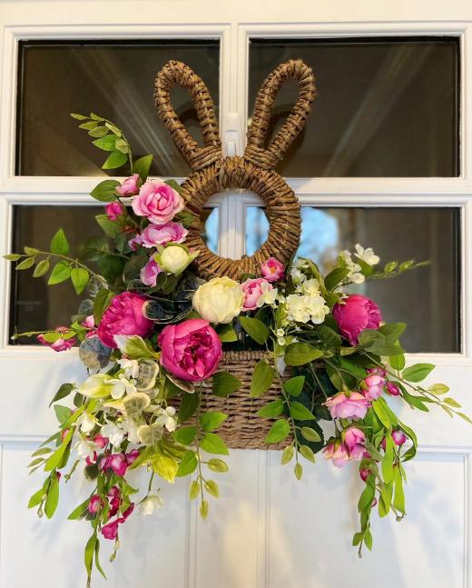 🔥Easter Hot Sale 50% OFF🌸Bunny Basket Hanging Wall Pocket Spring Decor🐰