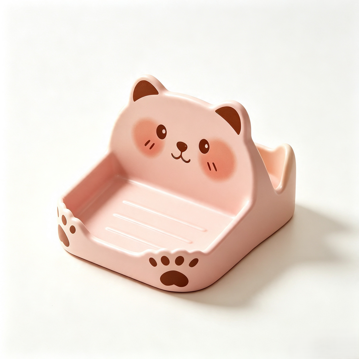 Portacoperchi a forma di gatto carini, realizzati in materiale effetto ceramica