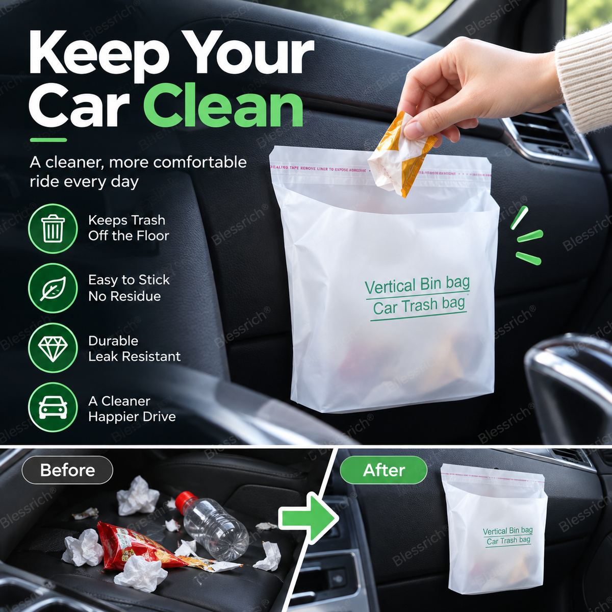 🥳2026 OFFERTA SPECIALE🥳💞OLTRE 50MILA PEZZI VENDUTI!🚗Sacchetti autoadesivi per l’auto – si attaccano ovunque, aderiscono saldamente. Multiuso: per rifiuti o ripostiglio. Nessun disordine, nessun segno. 🧹✨