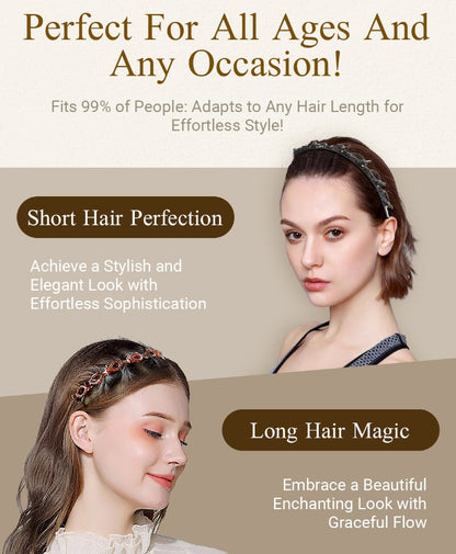 🎁Compra di più, risparmia di più🎁Fascia per capelli intrecciata con mollettone🌸