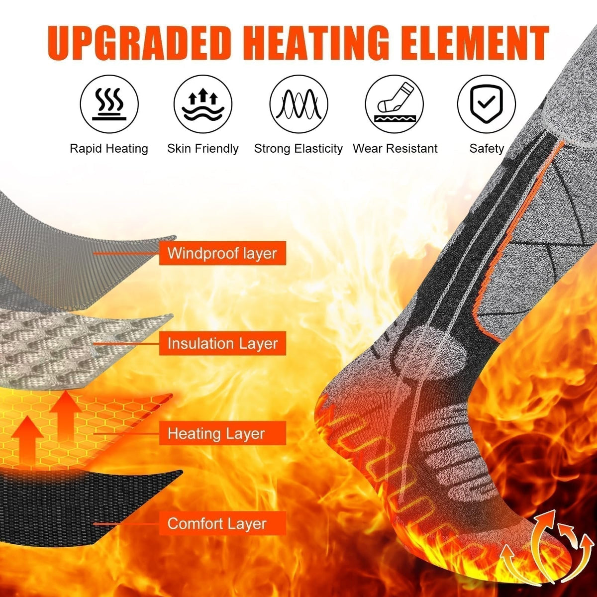 🥳PROMO 2026🥳💞Oltre 50.000 venduti! 🔥🧦 SCONTO DEL 50%! Calze riscaldanti ricaricabili – riscaldamento rapido in fibra di carbonio, batteria da 6000 mAh fino a 9 ore. Ideali per sci, escursioni e inverno! 🛡️✅