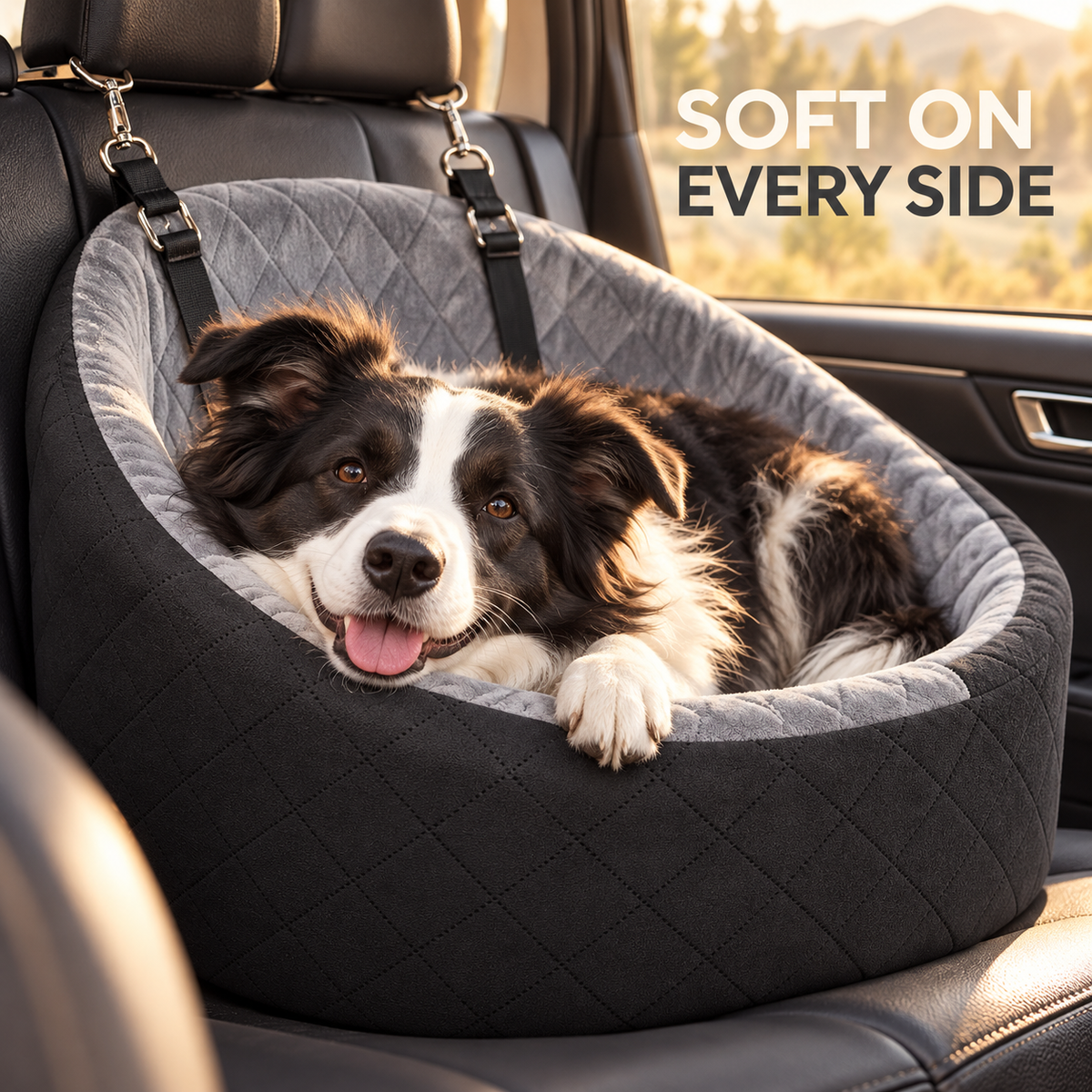 Seggiolino auto per cani e trasportino portatile per animali domestici