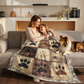 🐾 Coperta Morbida in Flanella a Impronte di Zampa | Calda e Avvolgente ma Leggera 🤗 | Stampa Vivace e Duratura ✨ | 2 Colori e 7 Dimensioni, da 70×100 a 160×220 cm 📏 | Perfetta per Divano, Letto e Viaggi 🛋️