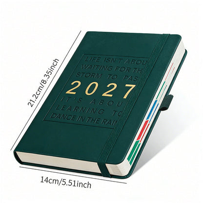 📅 50% DI SCONTO ORA! 📓 Taccuino calendario 2027 – Formato A5, una pagina al giorno con date stampate – Ideale per annotazioni giornaliere e consultazioni future ✨