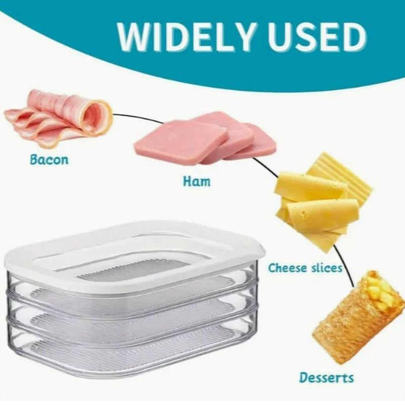 Contenitori alimentari riutilizzabili a 3 strati con coperchio, cassetto frigorifero trasparente