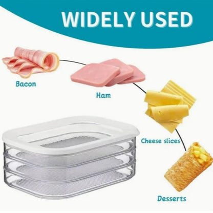 Contenitori alimentari riutilizzabili a 3 strati con coperchio, cassetto frigorifero trasparente