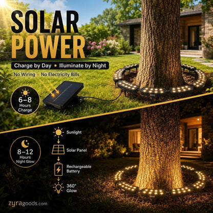 🌳💡 Illuminazione ad Anello per Alberi – Faretti da Esterno Impermeabili per Alberi, Colonne e Giardino