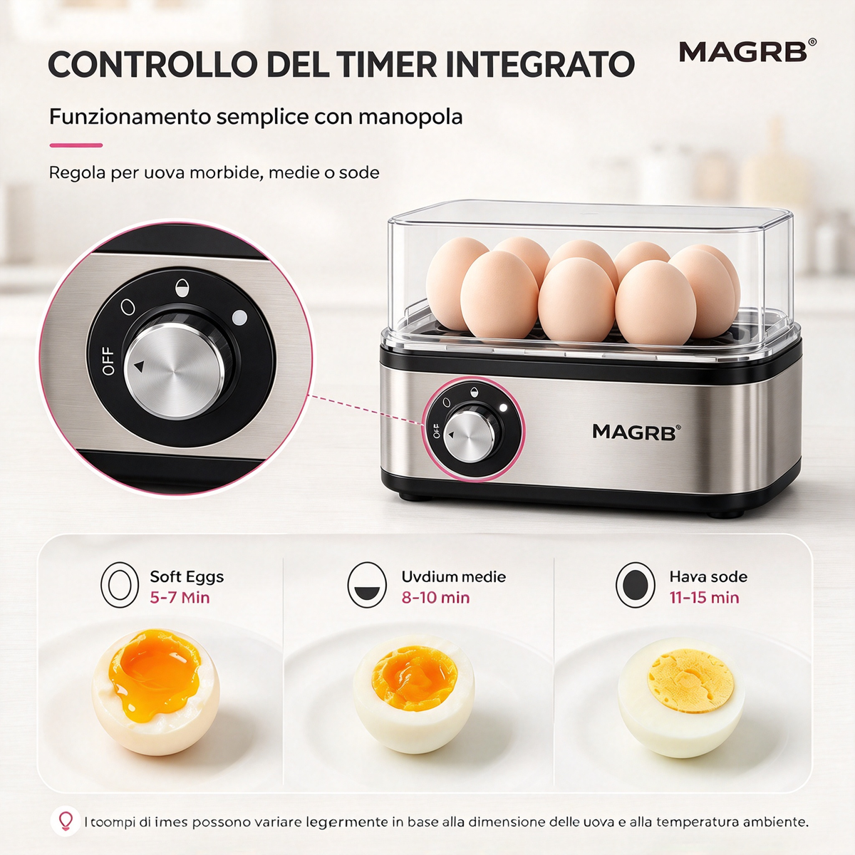 🔥 -50% Oggi: Cuociuova Elettrico Multifunzione con Coperchio Trasparente – Per uova sode, in camicia e frittate, spegnimento automatico e design compatto.