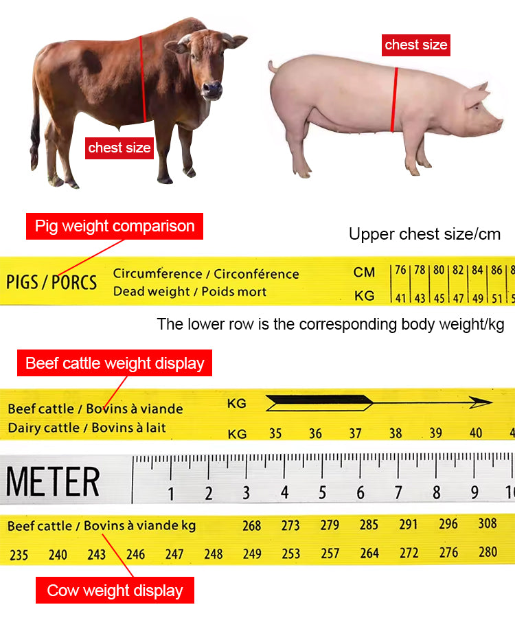 🐄 Nastro di misurazione del peso del bestiame
